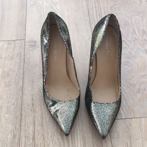 Gold and Black pumps